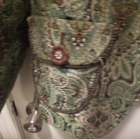 Pre-loved Modern Images Women's Brown, Green and Tan Blazer - Picture 3 of 3